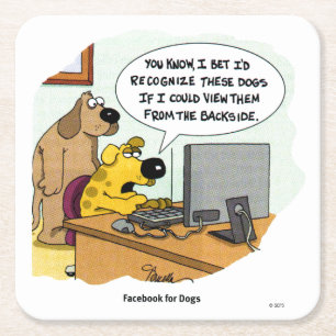 Dessous De Verre Carré Facebook pour des chiens