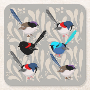 Dessous De Verre Carré Fairy Wrens