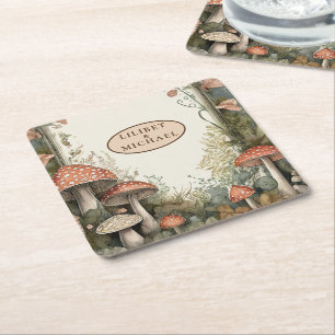Dessous De Verre Carré FAIRYCORE Champignons Goblincore Cadeaux personnal