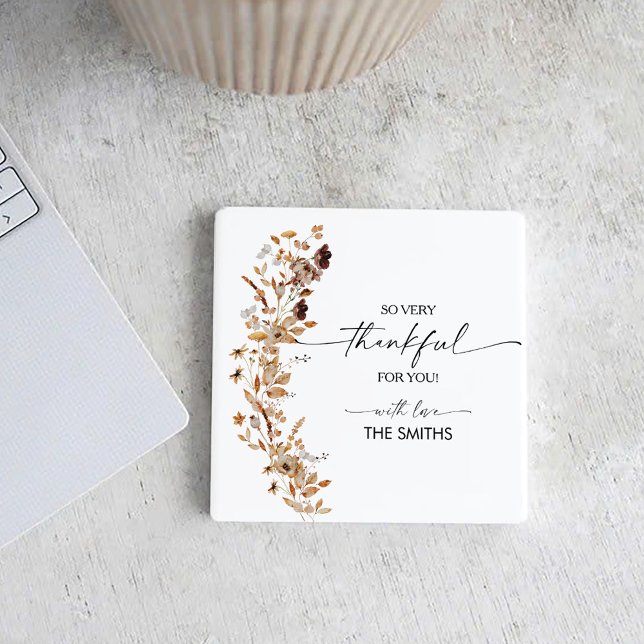 Dessous De Verre Carré  Fall Leaves Thanksgiving Dinner (Créateur téléchargé)