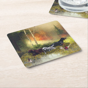 Dessous De Verre Carré Famille Setters