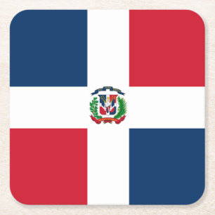Dessous De Verre Carré Fanion: République dominicaine