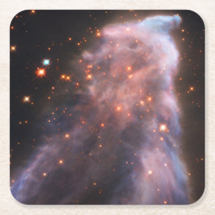 Dessous De Verre Carré Fantôme de Cassiopée Nebula