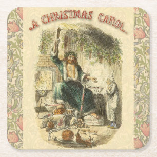 Dessous De Verre Carré Fantôme de Noël Présent Scrooge