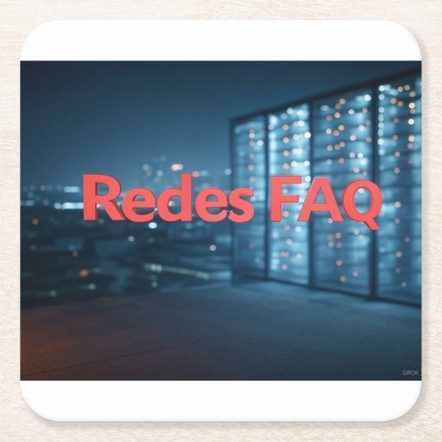 Dessous De Verre Carré FAQ Redes (Devant)