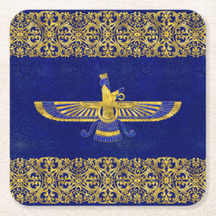 Dessous De Verre Carré Farohar - faravahar - Fravashi