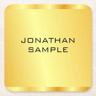 Dessous De Verre Carré Faux Gold Modern Elegant Modèle professionnel