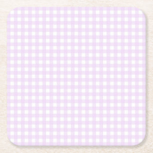 Dessous De Verre Carré Faye et Lauren Pastel Violet Gingham