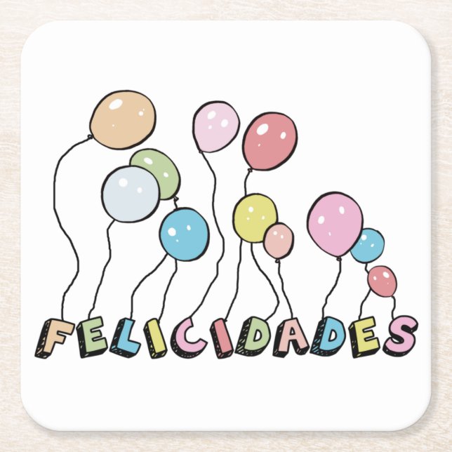 Dessous De Verre Carré Felicidades (Devant)