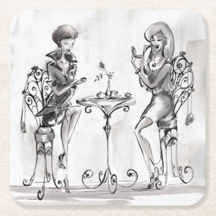 Dessous De Verre Carré Femmes