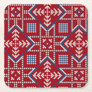 Dessous De Verre Carré Festif Motif scandinave