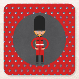 Dessous De Verre Carré Fête d'anniversaire de garçon London Guard