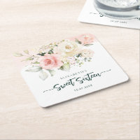 Fête d'anniversaire personnalisée Sweet 16 fleurs