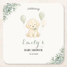 Fête de bébé Golden Retriever Sage Vert Eucalyptus