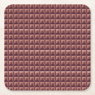 Dessous De Verre Carré Fête de la Barre des bonbons au chocolat