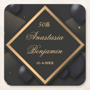 Dessous De Verre Carré Fête du Birthday