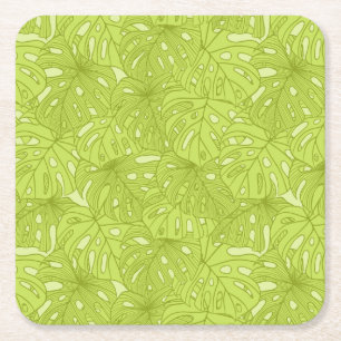 Dessous De Verre Carré Feuille de palmier