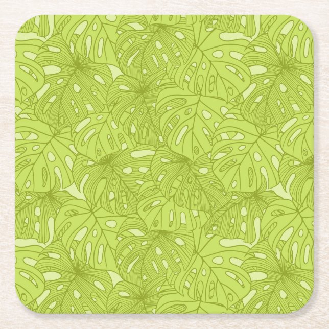 Dessous De Verre Carré Feuille de palmier (Devant)