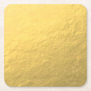 Dessous De Verre Carré Feuille d'or élégante imprimée