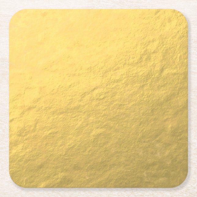 Dessous De Verre Carré Feuille d'or élégante imprimée (Devant)