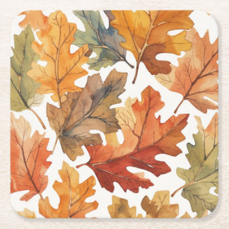 Dessous De Verre Carré Feuilles d'automne aquarelle