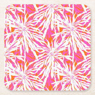 Dessous De Verre Carré Feuilles de palmiers tropicaux