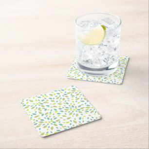 Dessous De Verre Carré Feuilles (Vertes)