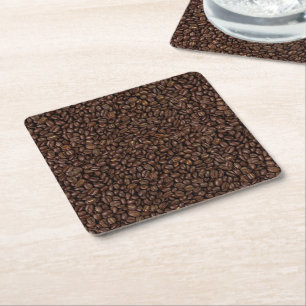 Dessous De Verre Carré Fèves de café