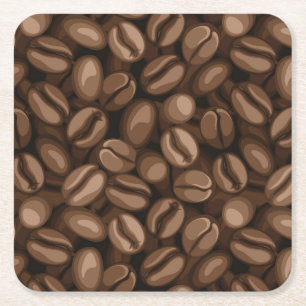 Dessous De Verre Carré Fèves de café