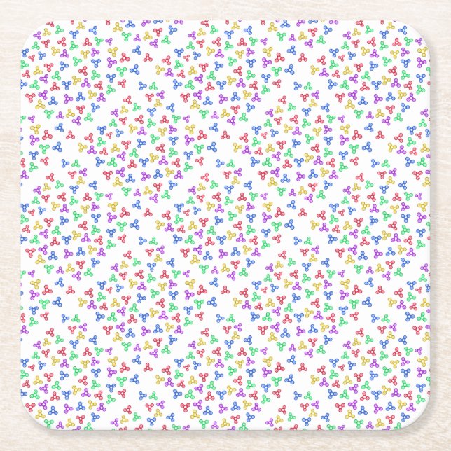 Dessous De Verre Carré Fidget Spinners (Devant)