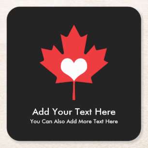 Dessous De Verre Carré Fierté canadienne - feuille d'érable du Canada
