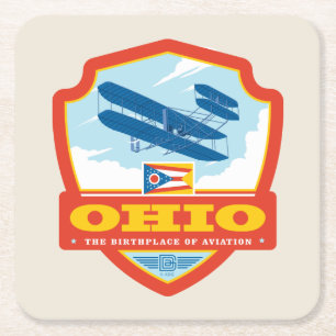 Dessous De Verre Carré Fierté de l'État   Ohio