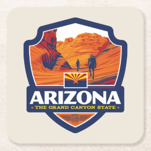 Dessous De Verre Carré Fierté d'État Arizona