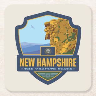 Dessous De Verre Carré Fierté d'État New Hampshire