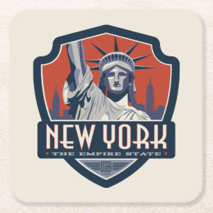 Dessous De Verre Carré Fierté d'État New York