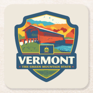Dessous De Verre Carré Fierté d'État Vermont