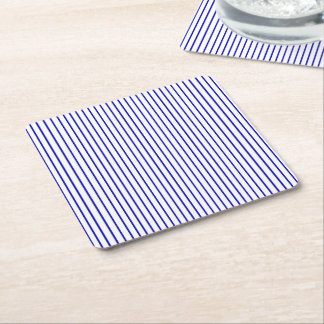 Dessous De Verre Carré Filet blanc bleu-foncé