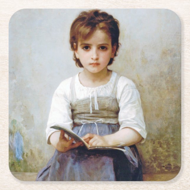 Dessous De Verre Carré Fille, Bouguereau (Devant)