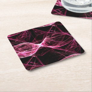 Dessous De Verre Carré Fille Punk Rock Rose Energy Waves