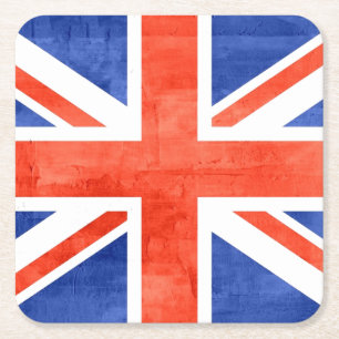 Dessous De Verre Carré Flag de Grunge