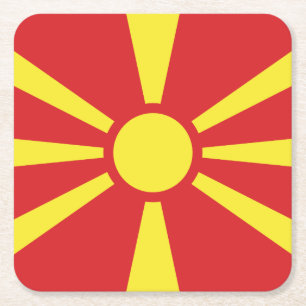 Dessous De Verre Carré Flag de Macedonia