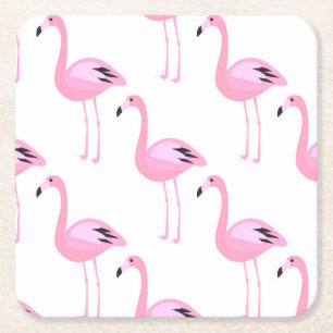 Dessous De Verre Carré Flamants roses roses 2 2