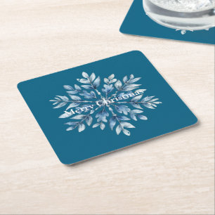 Dessous De Verre Carré Flèches bleues hivernales