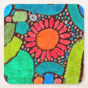 Dessous De Verre Carré Fleur dans la vallée, Klee