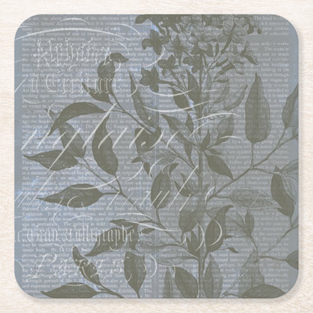 Dessous De Verre Carré Fleur de Bleu I (Devant)