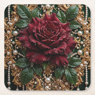 Dessous De Verre Carré Fleur de style gothique victorien