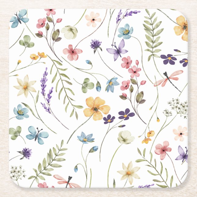 Dessous De Verre Carré Fleur sauvage (Devant)