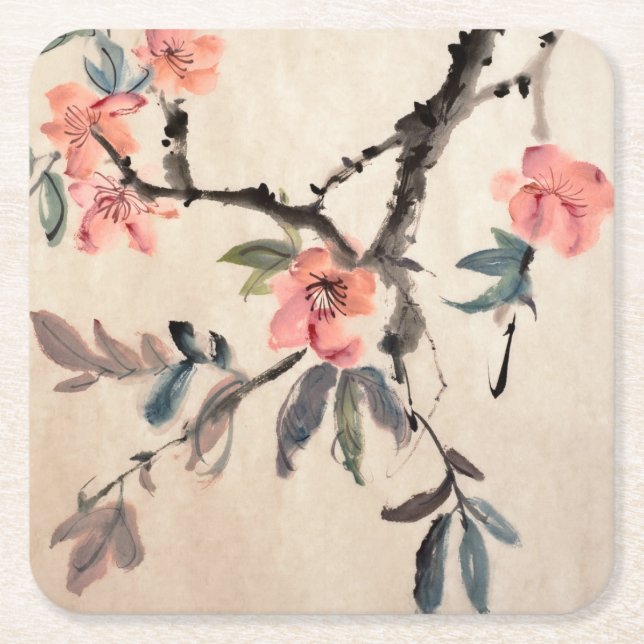 Dessous De Verre Carré Fleurs (Devant)