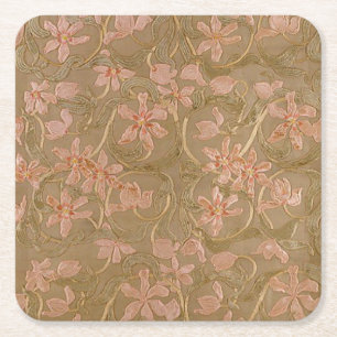 Dessous De Verre Carré Fleurs antiques (Options de forme) -