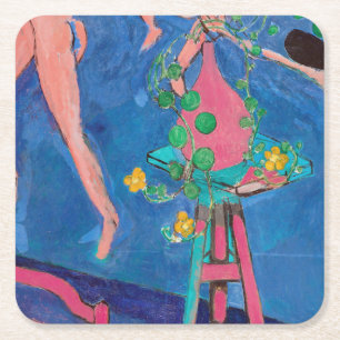 Dessous De Verre Carré Fleurs de Nasturtium dans l'Atelier, Matisse